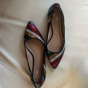 Mix no.6  Multicolor Striped flats